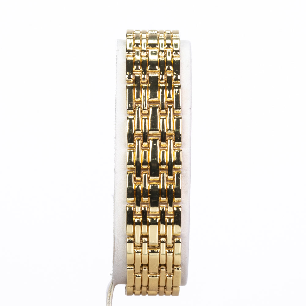 Uhr aus goldplattierter Legierung mit Saphir und weißem Emporia® Kristall