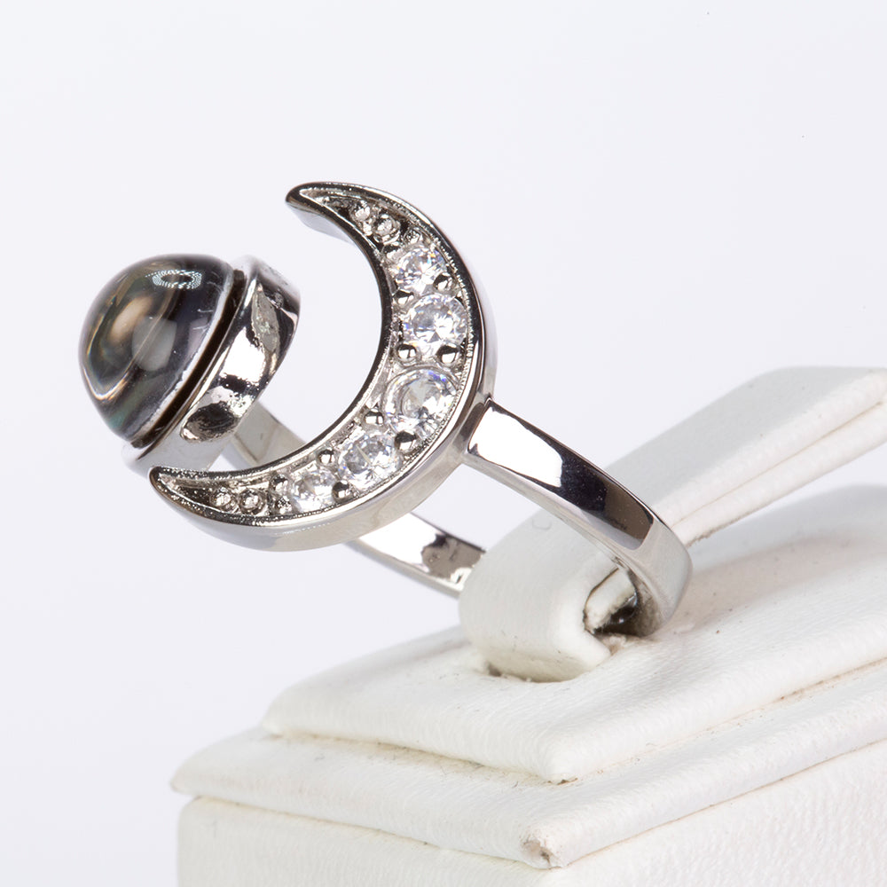 Ring aus goldplattierterr Legierung mit weißem Emporia® Kristall 2 