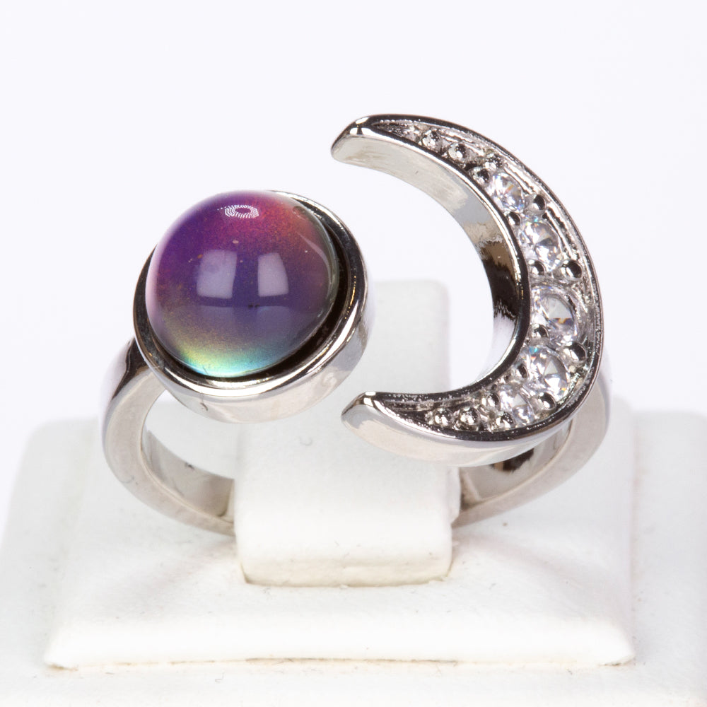 Ring aus goldplattierterr Legierung mit weißem Emporia® Kristall 1 