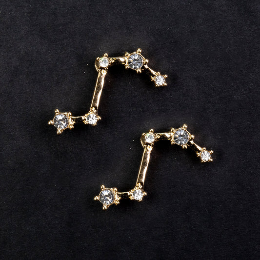 Ohrringe aus goldplattierter Legierung mit weißem Emporia® Kristall