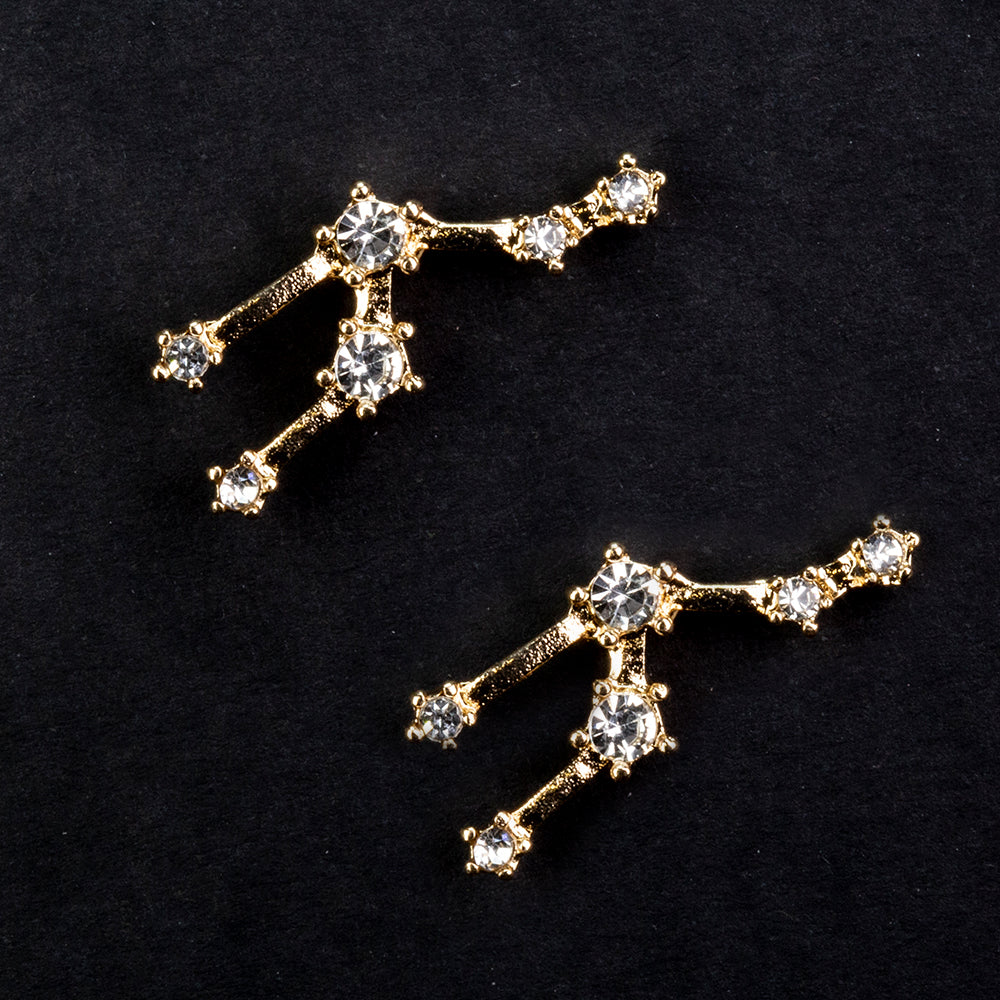 Ohrringe aus goldplattierter Legierung mit weißem Emporia® Kristall 2 