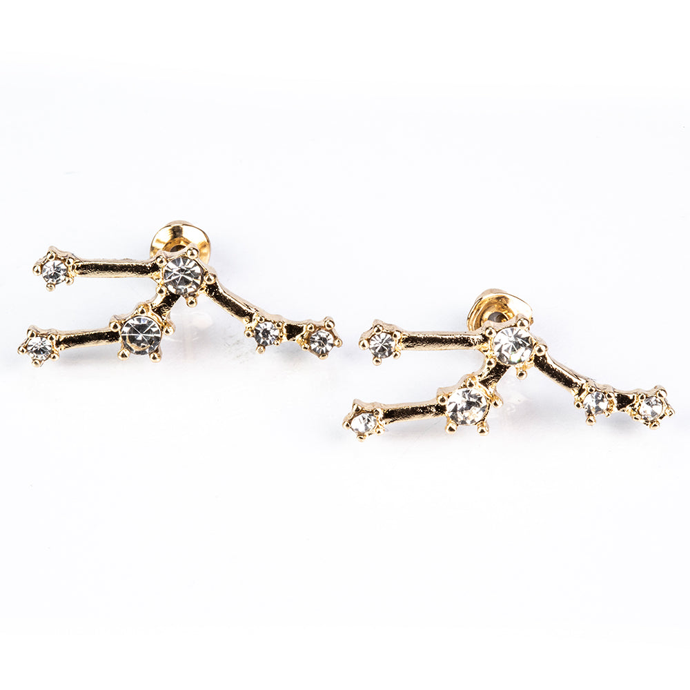 Ohrringe aus goldplattierter Legierung mit weißem Emporia® Kristall 4 