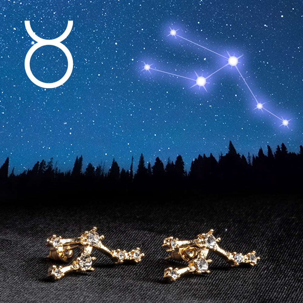 Ohrringe aus goldplattierter Legierung mit weißem Emporia® Kristall 1 
