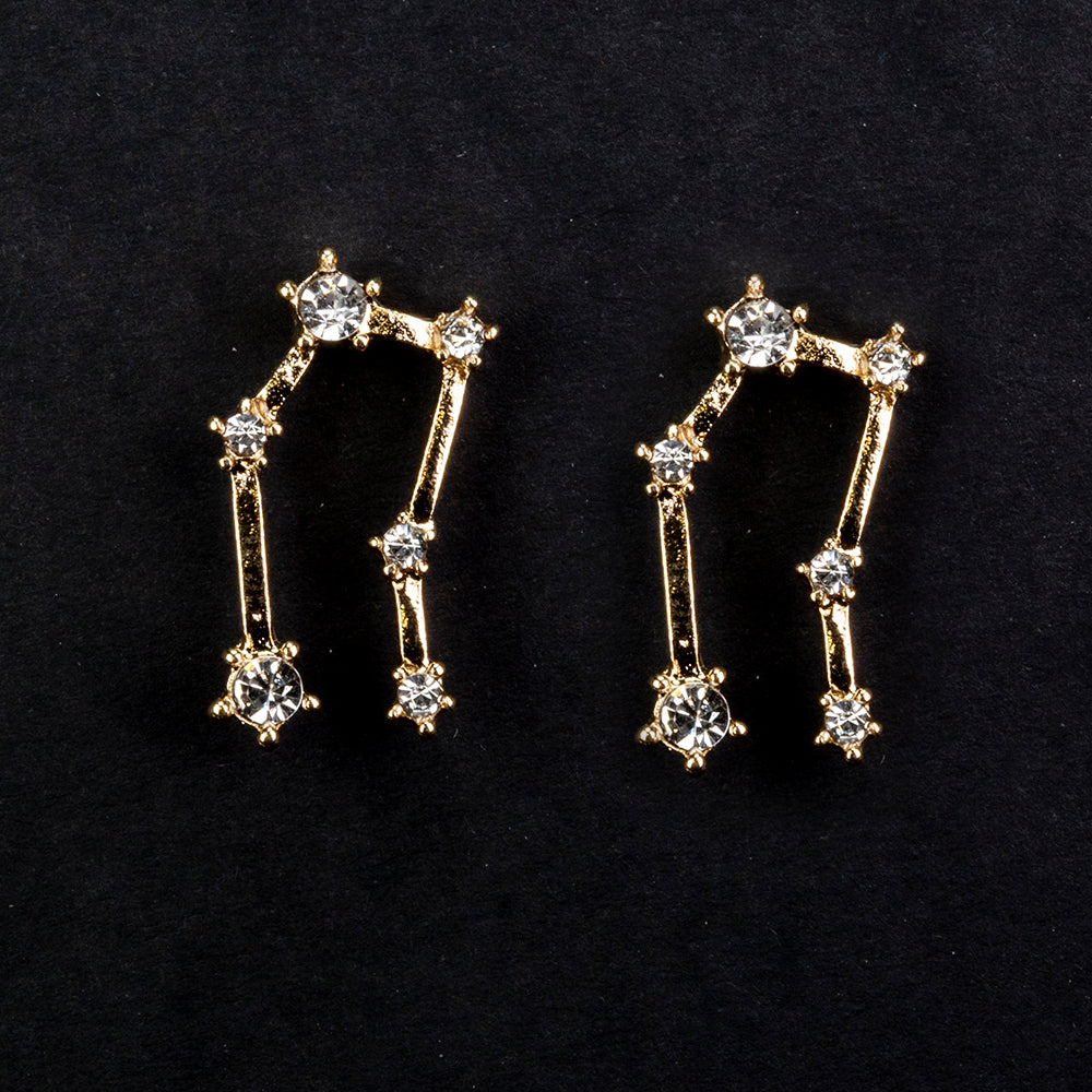 Ohrringe aus goldplattierter Legierung mit weißem Emporia® Kristall 2 