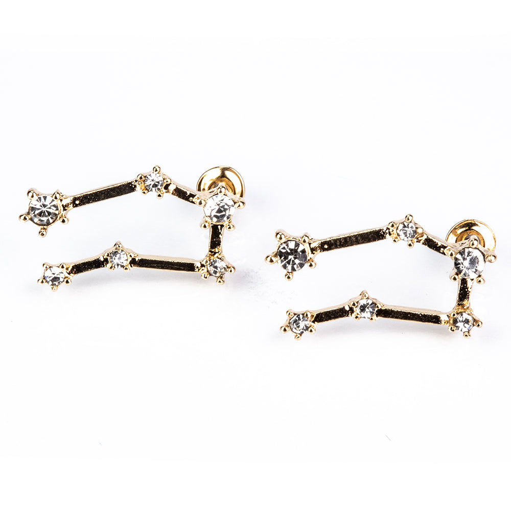 Ohrringe aus goldplattierter Legierung mit weißem Emporia® Kristall 4 