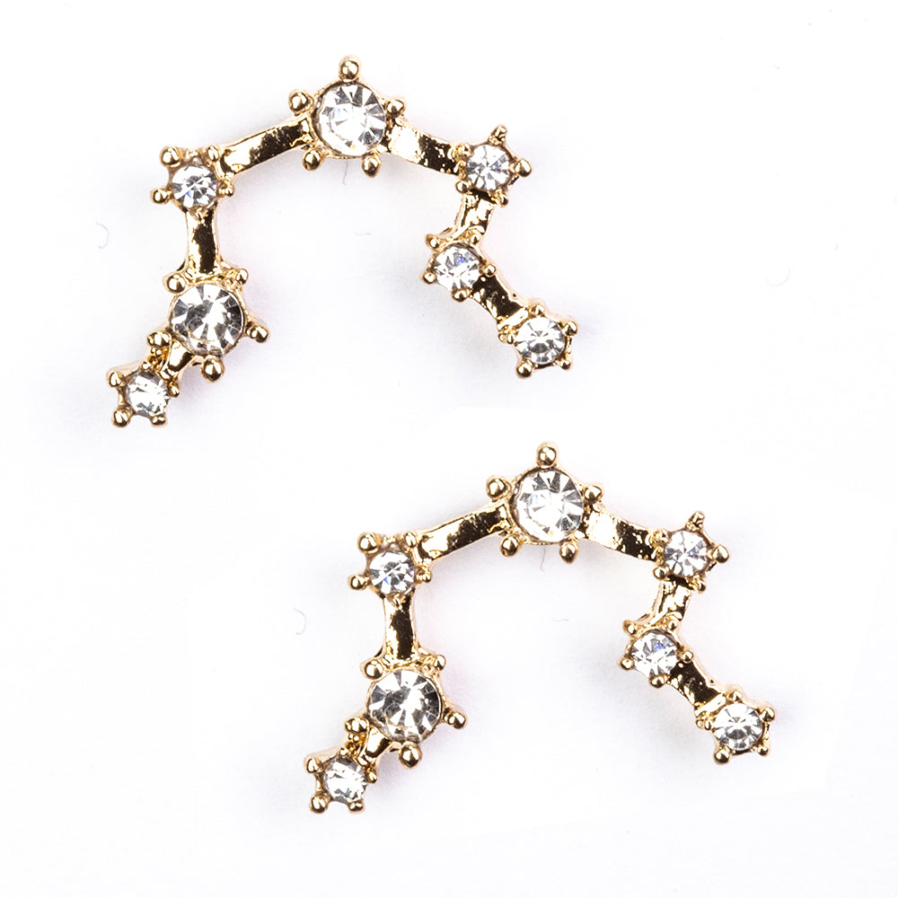 Ohrringe aus goldplattierter Legierung mit weißem Emporia® Kristall 3 