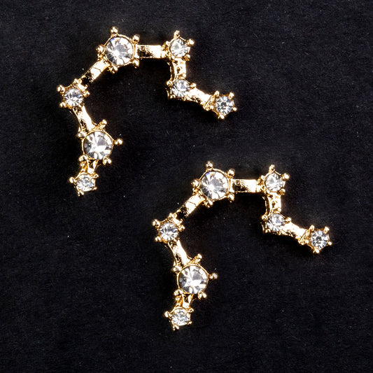 Ohrringe aus goldplattierter Legierung mit weißem Emporia® Kristall