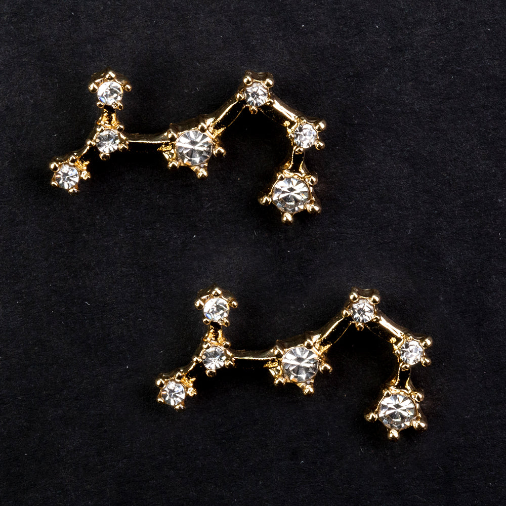 Ohrringe aus goldplattierter Legierung mit weißem Emporia® Kristall 2 