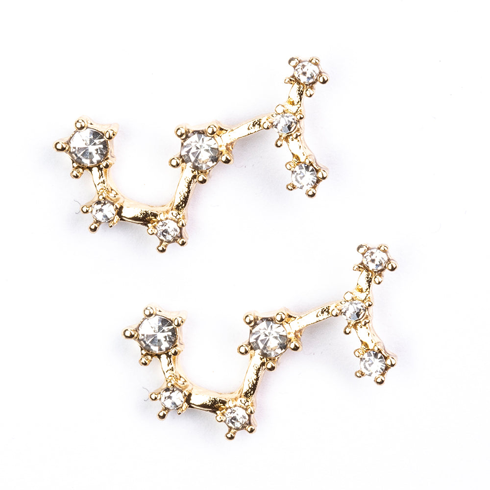 Ohrringe aus goldplattierter Legierung mit weißem Emporia® Kristall 3 