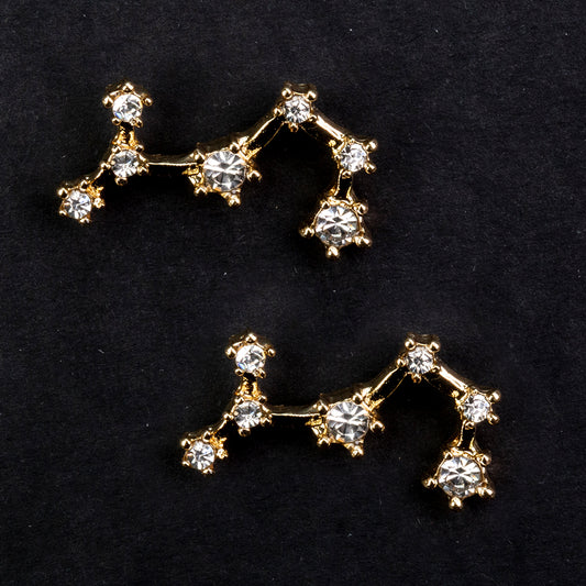 Ohrringe aus goldplattierter Legierung mit weißem Emporia® Kristall