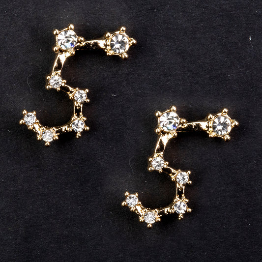 Ohrringe aus goldplattierter Legierung mit weißem Emporia® Kristall