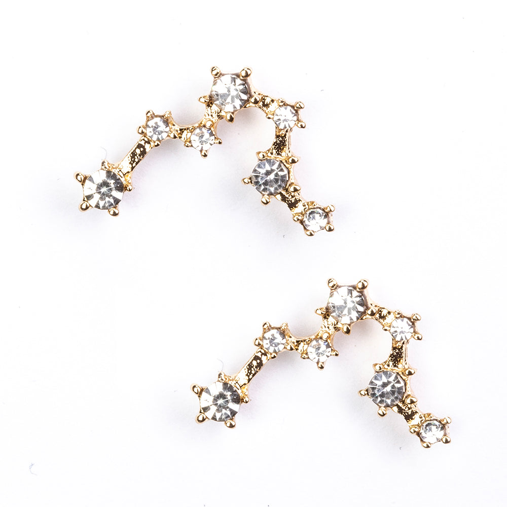 Ohrringe aus goldplattierter Legierung mit weißem Emporia® Kristall 3 