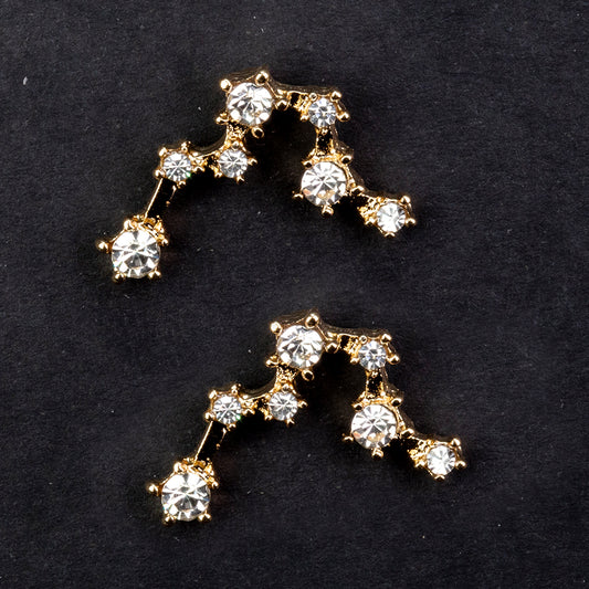 Ohrringe aus goldplattierter Legierung mit weißem Emporia® Kristall
