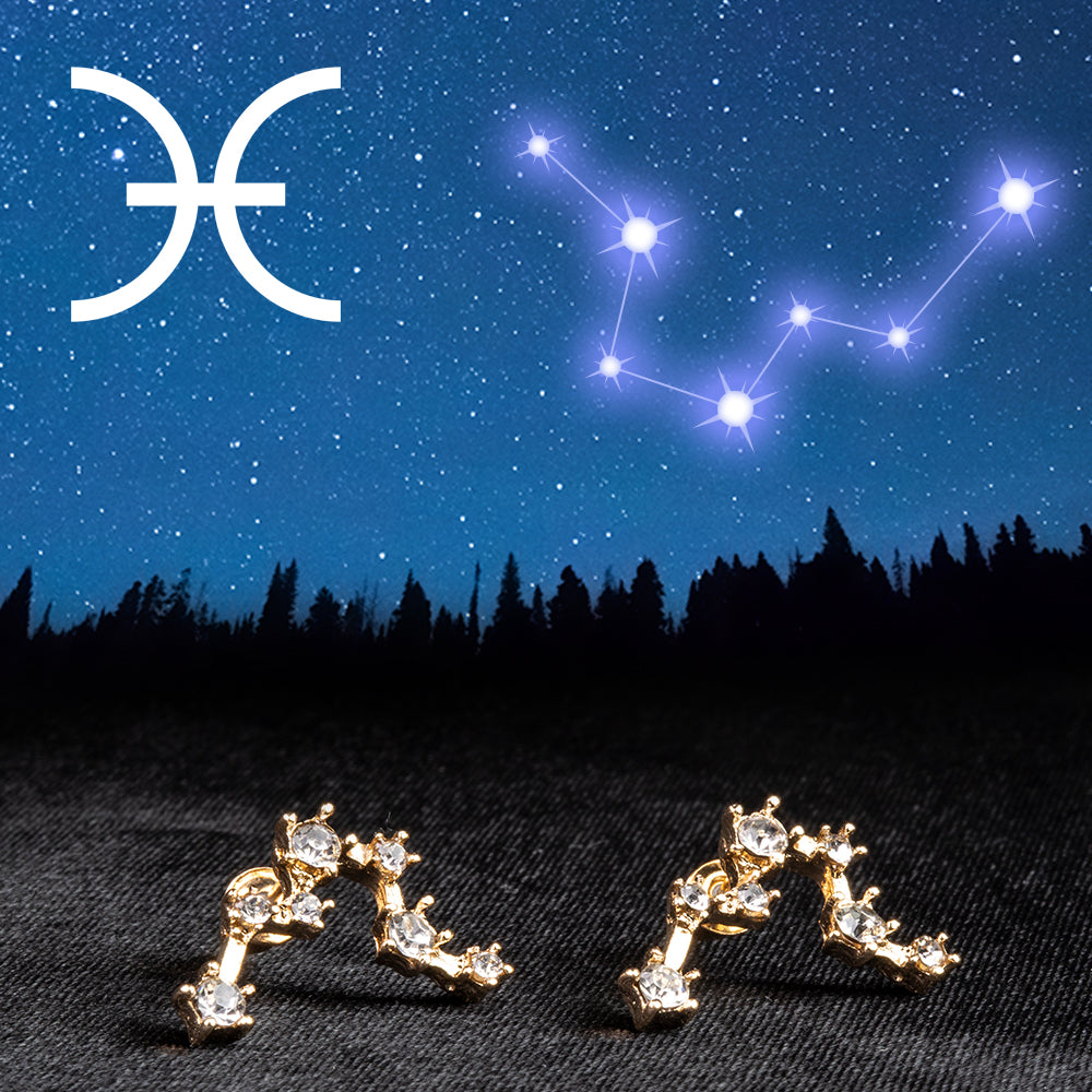 Ohrringe aus goldplattierter Legierung mit weißem Emporia® Kristall 1 