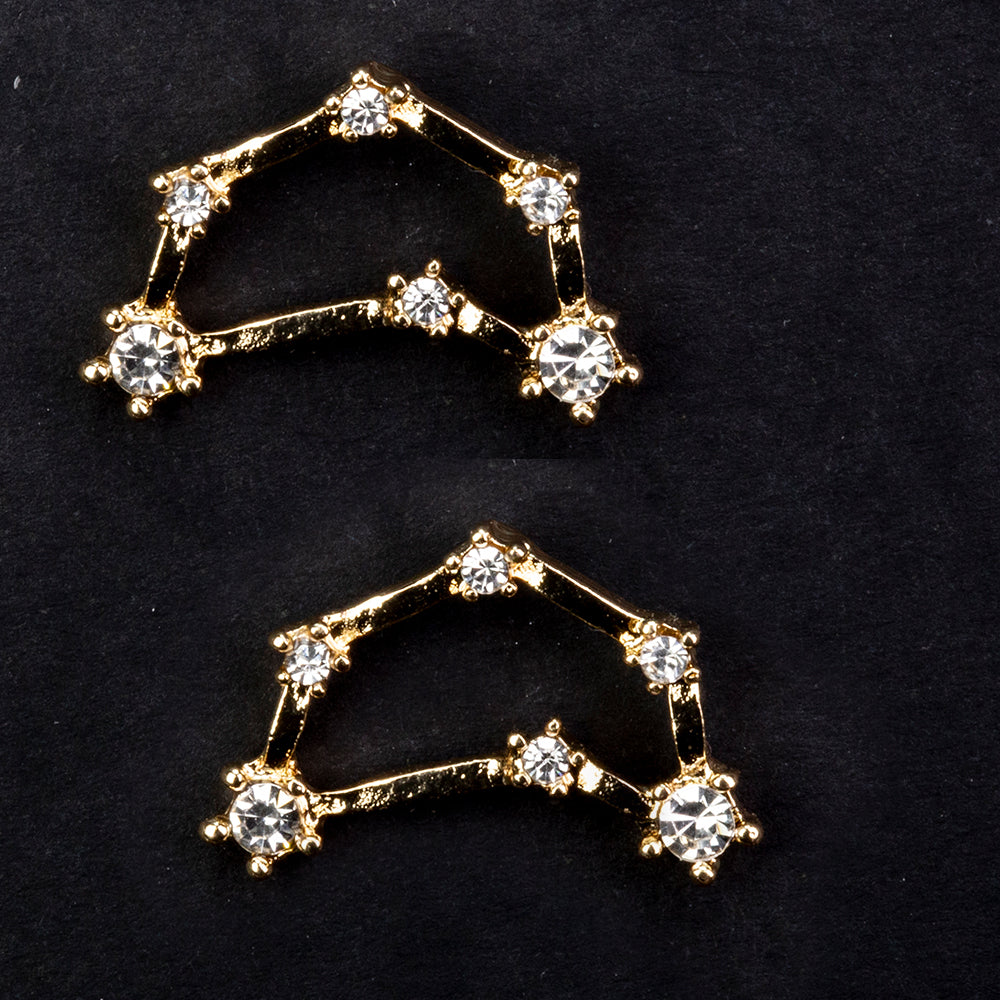 Ohrringe aus goldplattierter Legierung mit weißem Emporia® Kristall 2 
