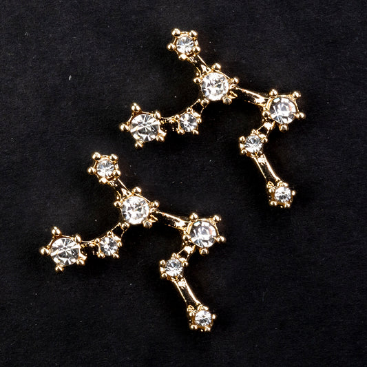 Ohrringe aus goldplattierter Legierung mit weißem Emporia® Kristall