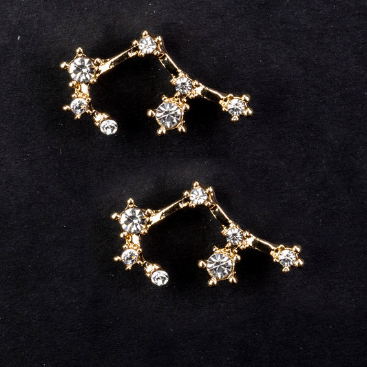 Ohrringe aus goldplattierter Legierung mit weißem Emporia® Kristall