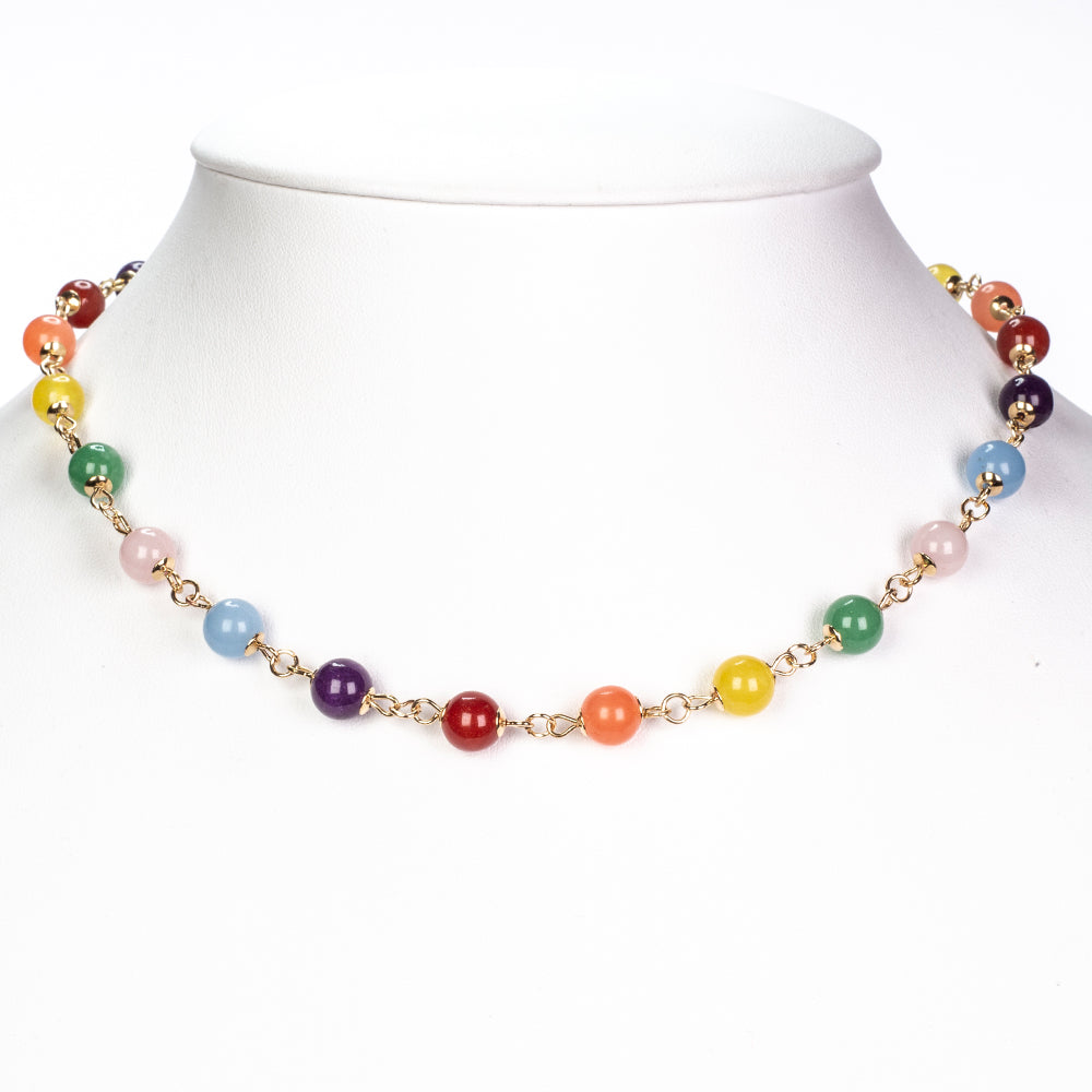 Schmuckgarnitur aus aus goldplattierter Legierung mit rotem Achat und Amethyst 9 