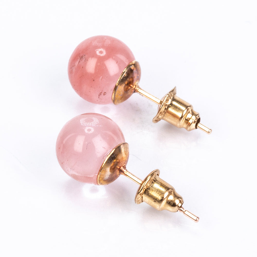 Schmuckgarnitur aus aus goldplattierter Legierung mit rotem Achat und Amethyst