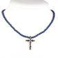 Halskette aus goldplattierter Legierung mit Lapislazuli und blauem Emporia®-Kristall