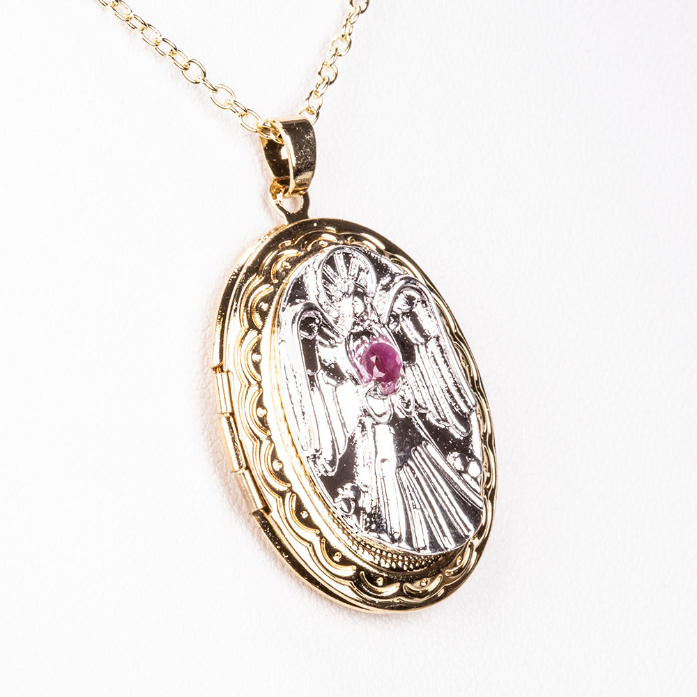 Halskette mit aufklappbarem Schutzengel-Medaillon 8 