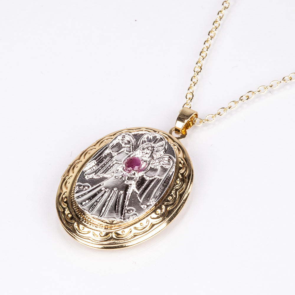 Halskette mit aufklappbarem Schutzengel-Medaillon 4 