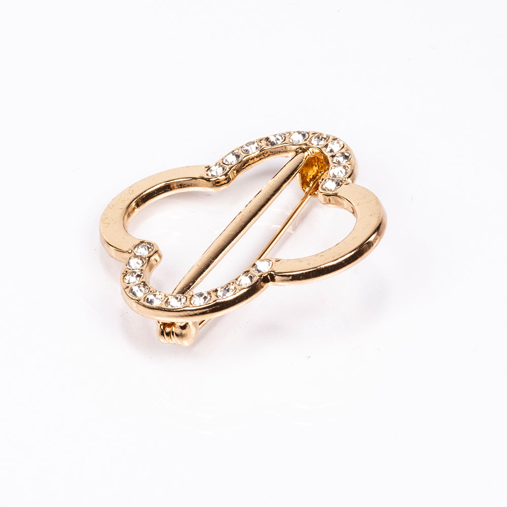 Schmuckgarnitur aus aus goldplattierter Legierung mit weißem Emporia® Kristall 4 