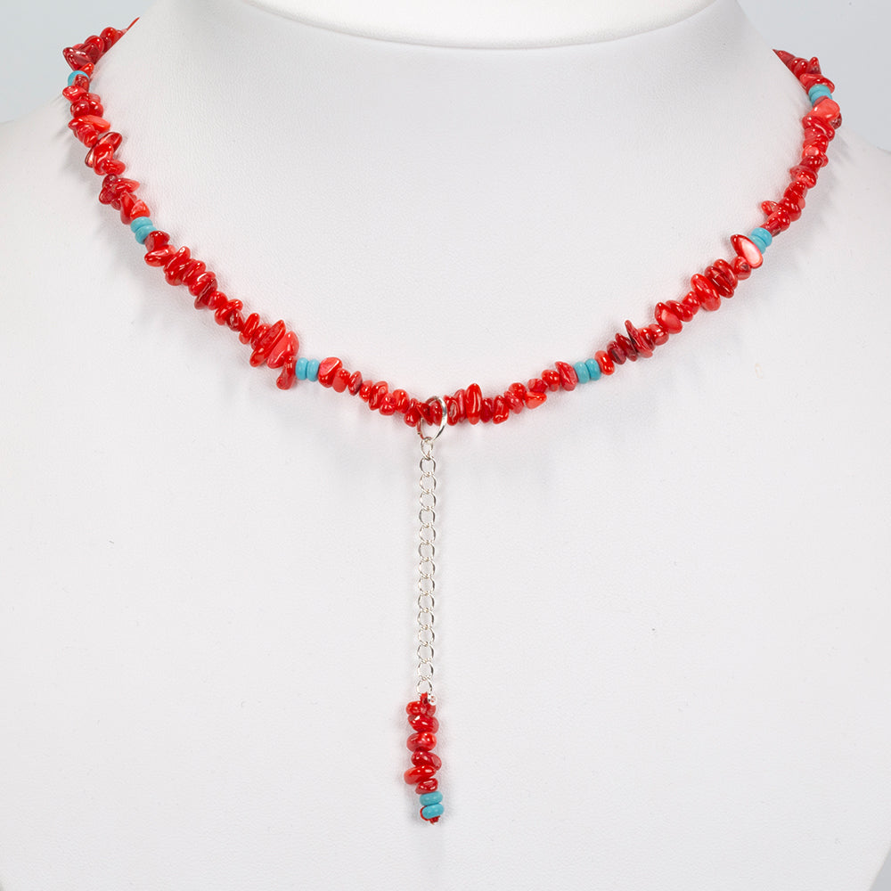 Silberhalskette mit Türkis 1 