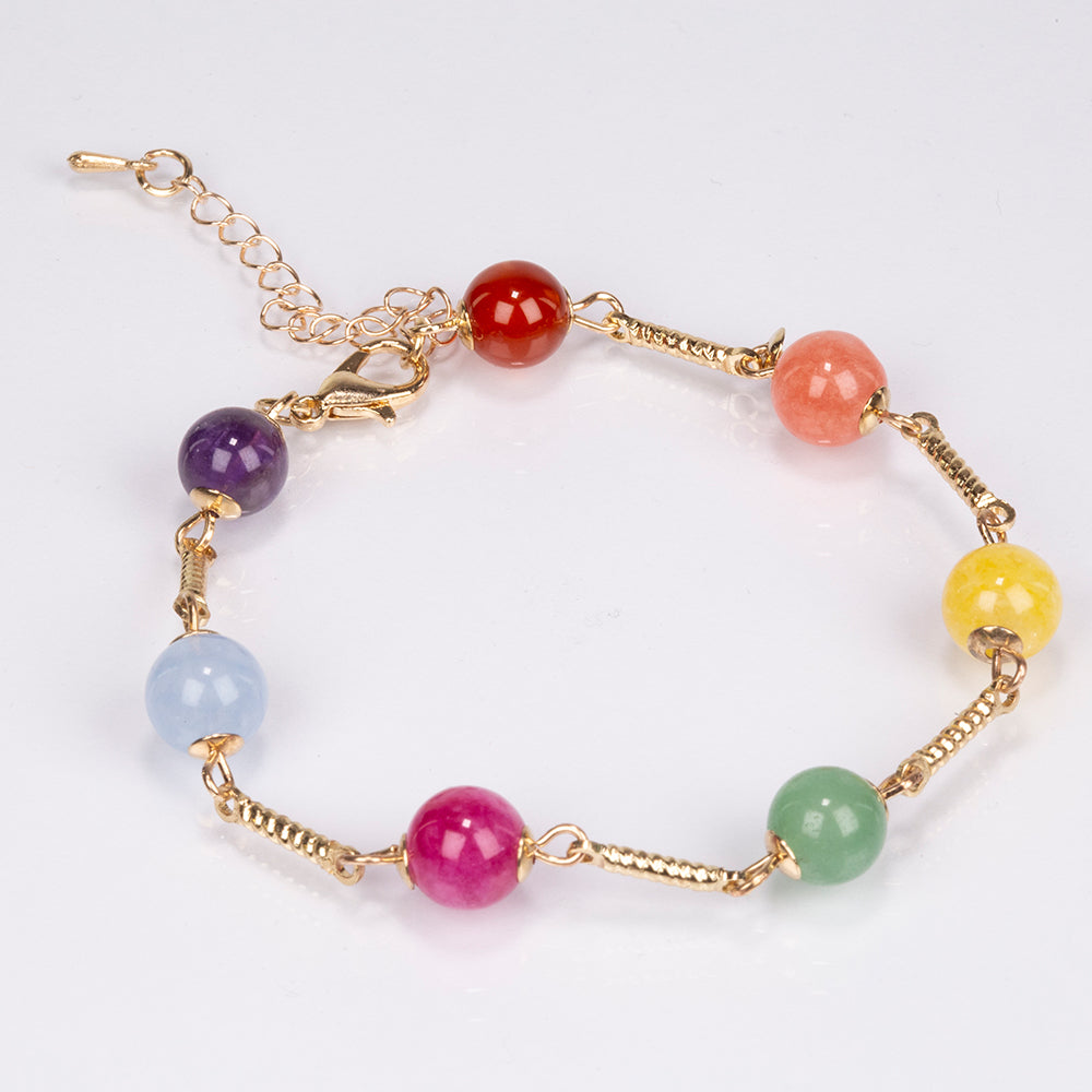 Schmuckgarnitur aus aus goldplattierter Legierung mit Amethyst und Jade 5 