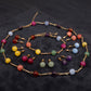 Schmuckgarnitur aus aus goldplattierter Legierung mit Amethyst und Jade