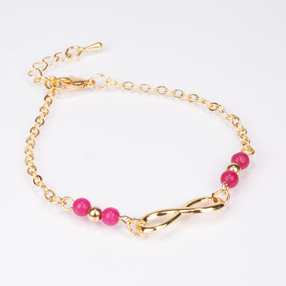 Armband aus goldplattiertesr Legierung mit Rubin