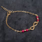 Armband aus goldplattiertesr Legierung mit Rubin
