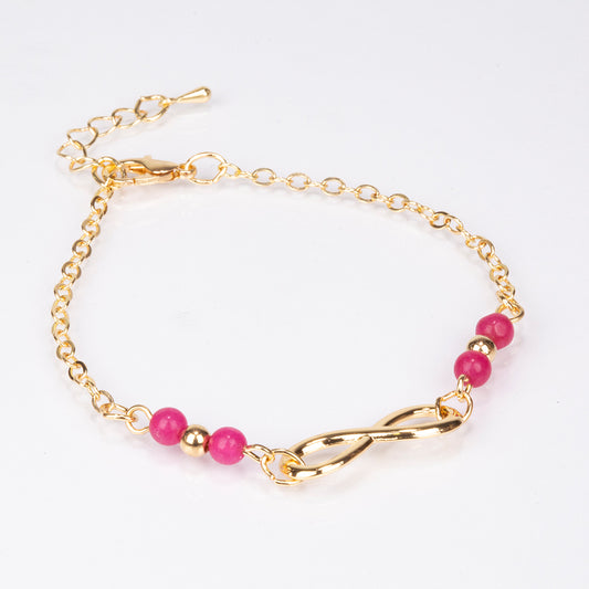 Armband aus goldplattiertesr Legierung mit Rubin