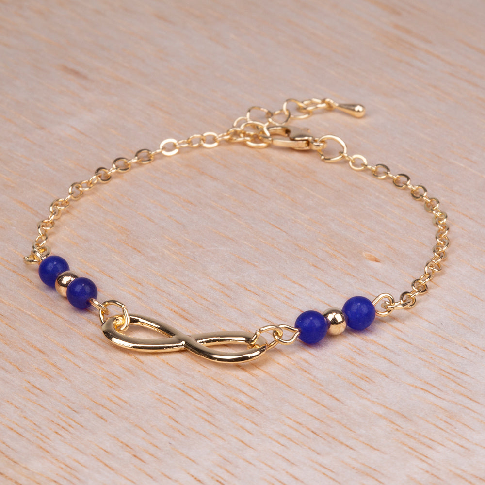 Armband aus goldplattiertesr Legierung mit Saphir