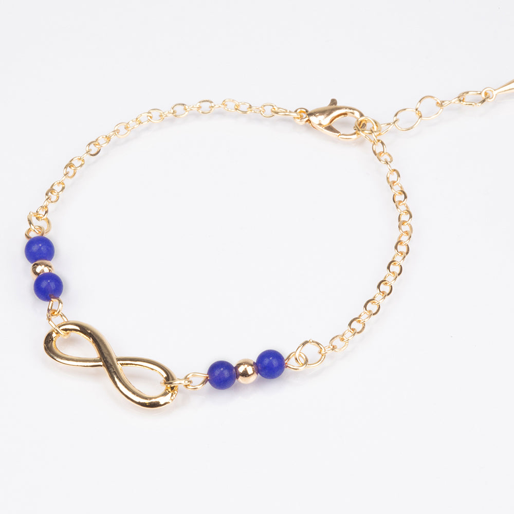 Armband aus goldplattiertesr Legierung mit Saphir 1 