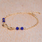 Armband aus goldplattiertesr Legierung mit Saphir