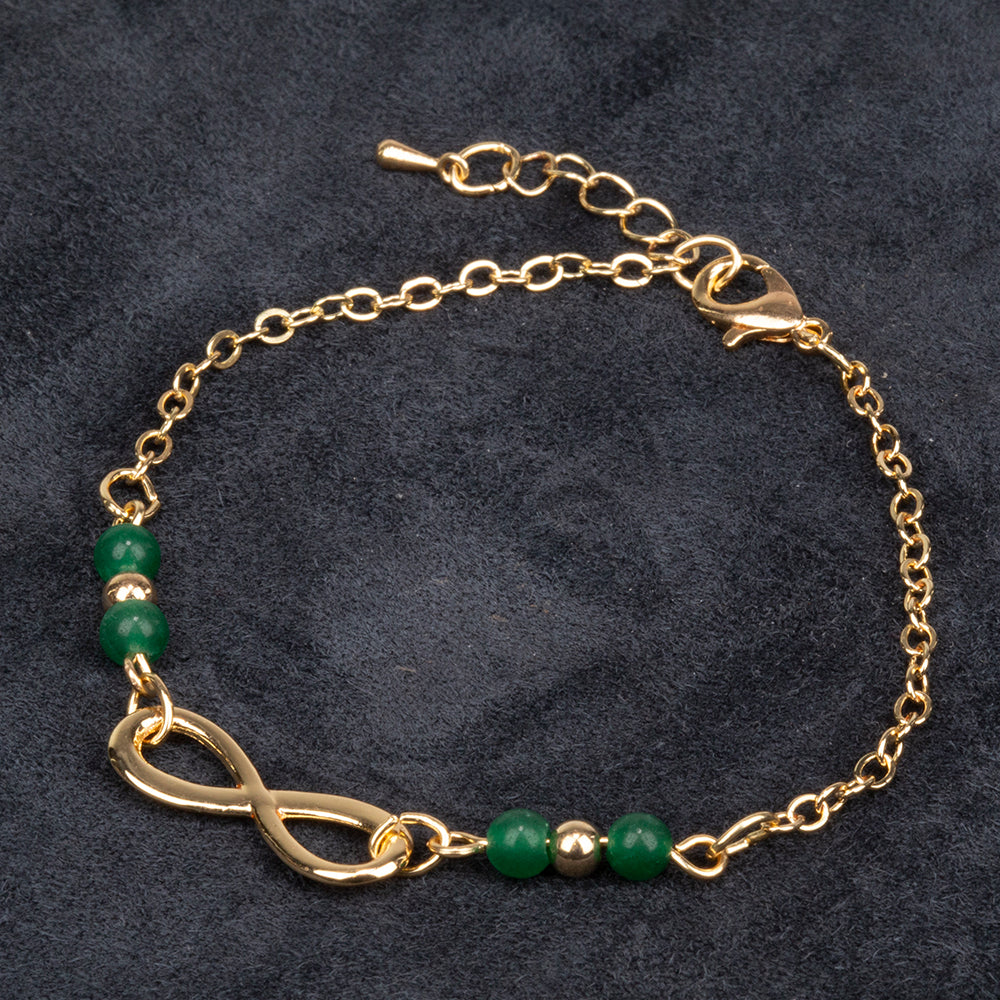 Armband aus goldplattiertesr Legierung mit Smaragd 4 