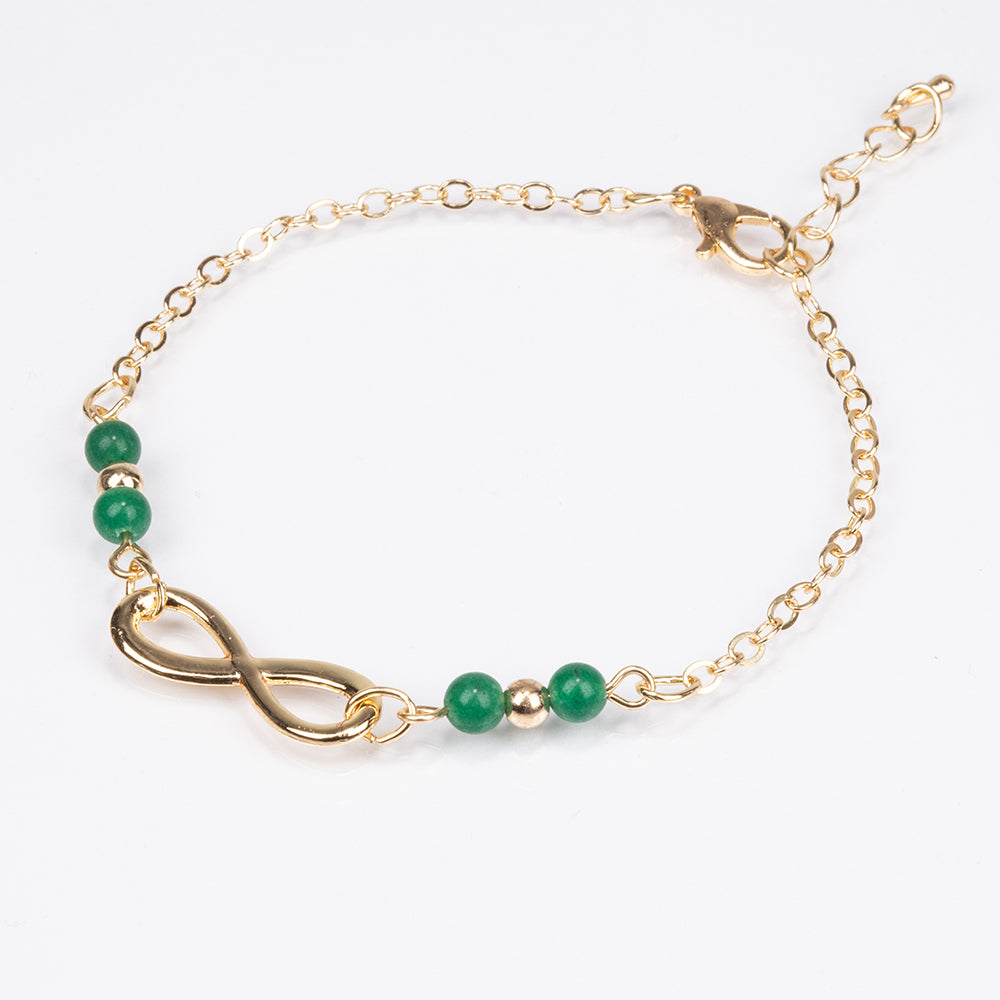 Armband aus goldplattiertesr Legierung mit Smaragd 5 