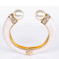 Armband aus goldplattiertesr Legierung mit weißem Emporia® Kristall