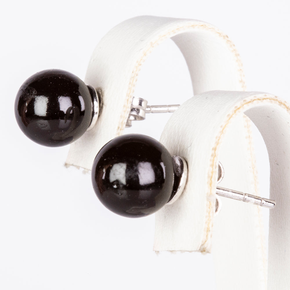 schmuckgarnitur aus Silber mit schwarzer Süßwasserperle 3 