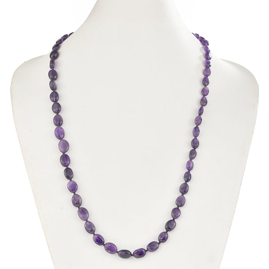 Nugget Halskette mit Amethyst und schwarzem Spinell