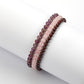 Schmuckgarnitur aus Nugget mit Amethyst und Rosenquarz