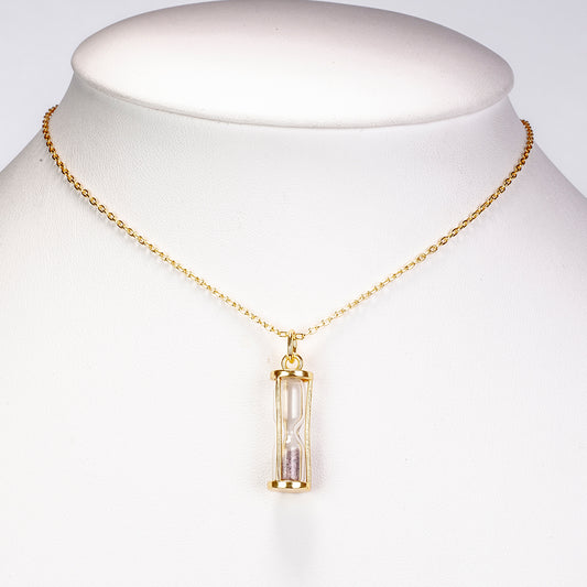 Halskette aus goldplattierter Legierung mit Thai Rubin