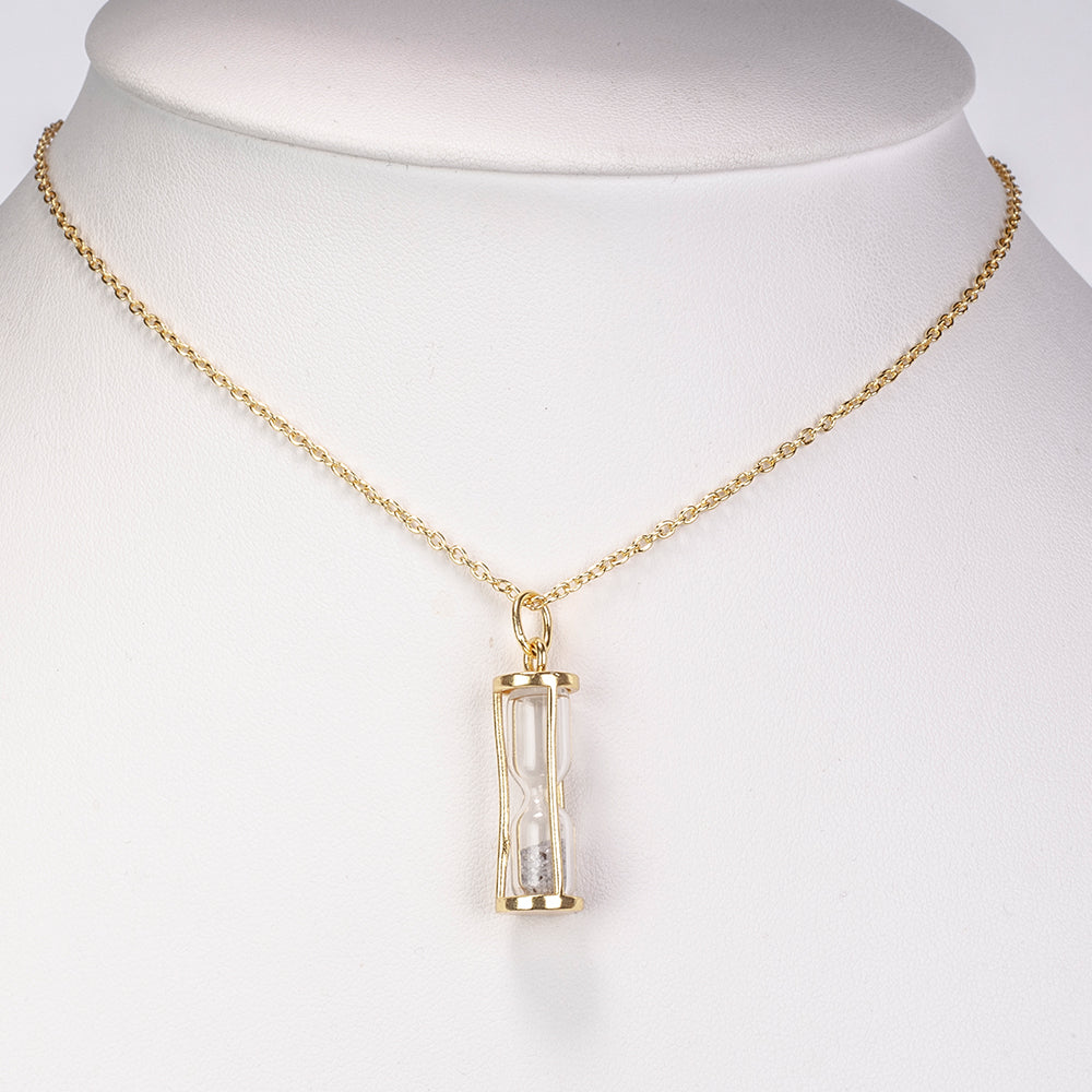 Halskette aus goldplattierter Legierung mit Tansanit