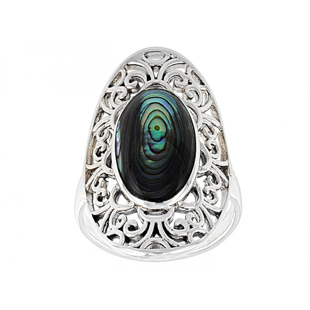 Silberring mit Abalone Muschel