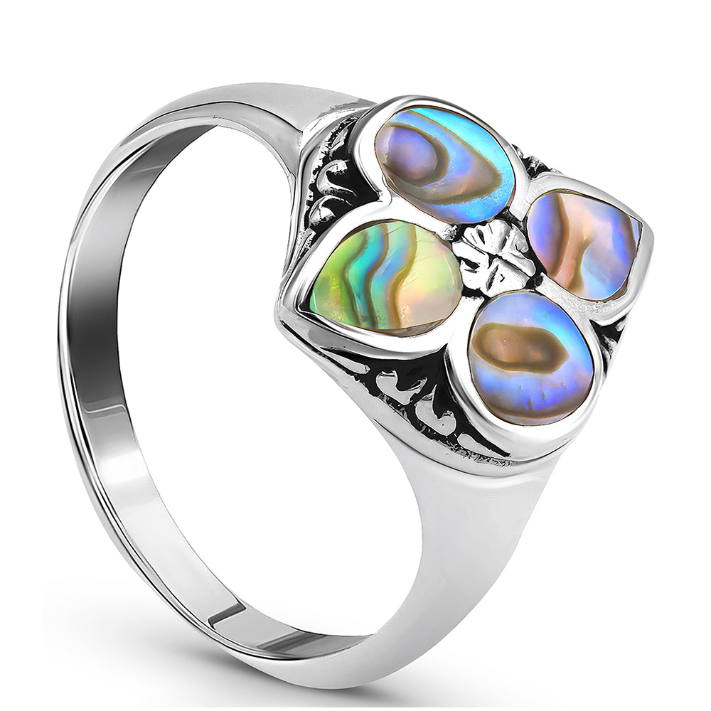 Silberring mit Abalone Muschel 1 