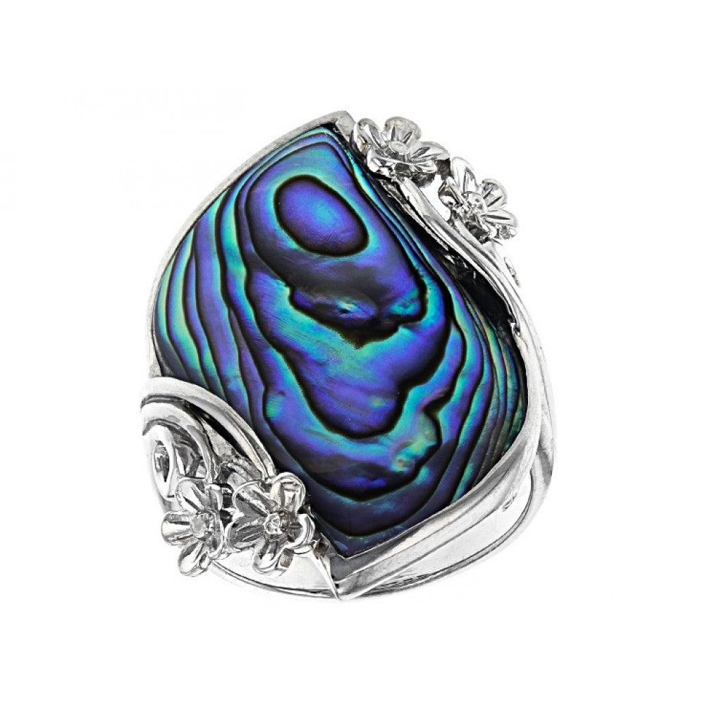 Silberring mit Abalone Muschel 1 