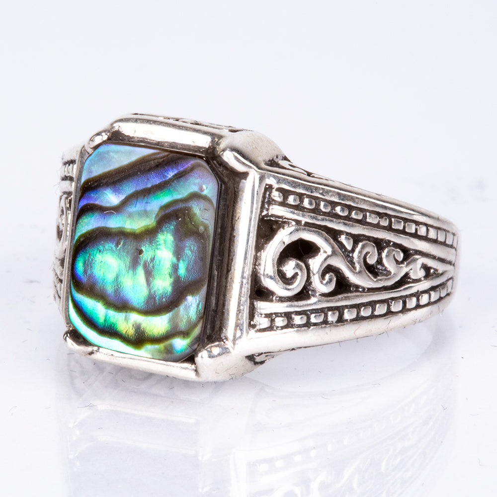 Silberring mit Abalone Muschel