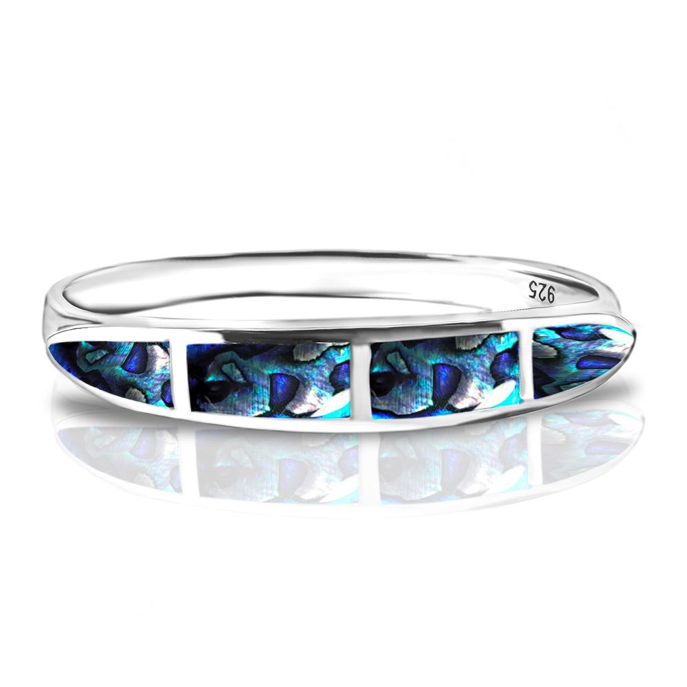 Silberring mit Abalone Muschel 1 