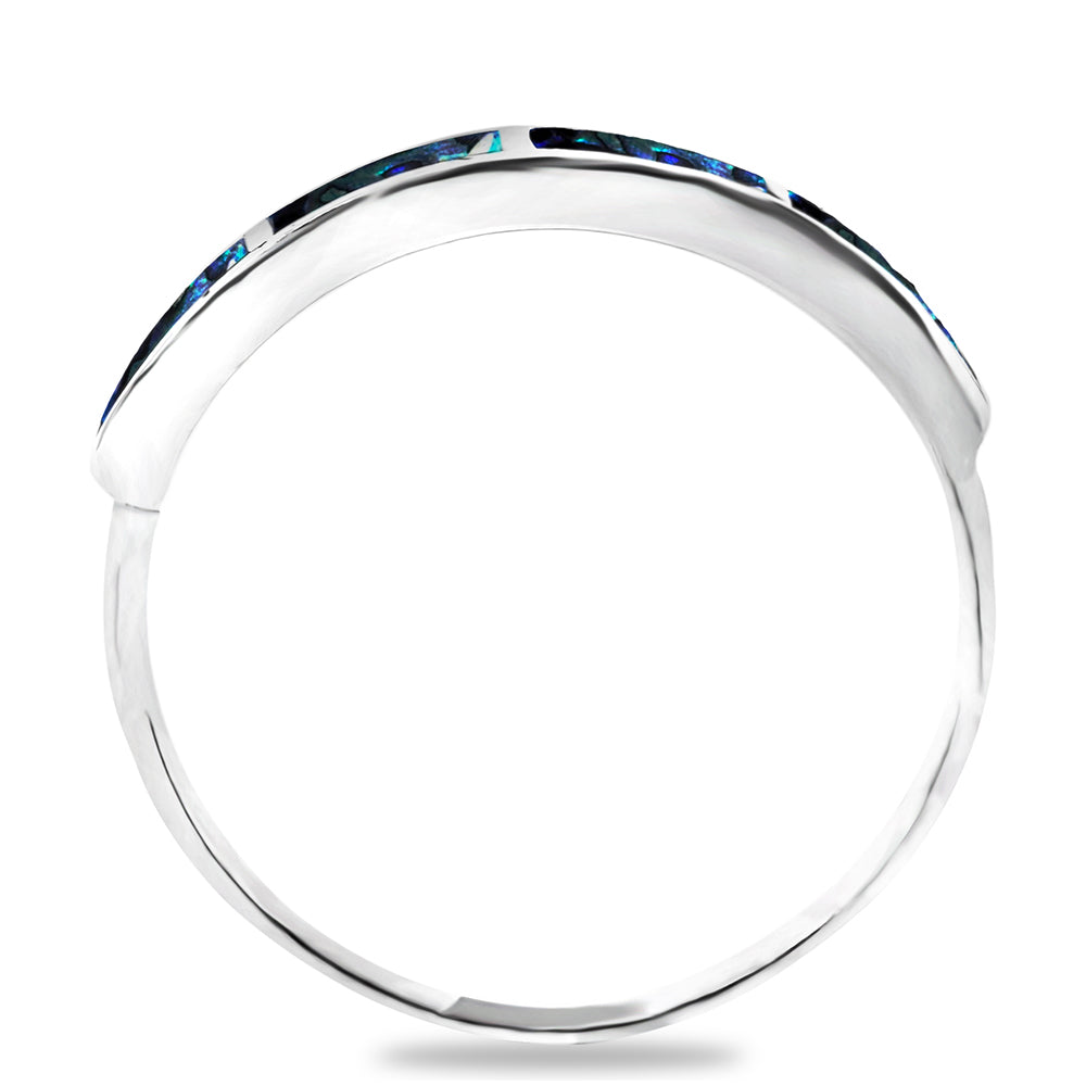Silberring mit Abalone Muschel 2 